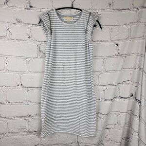 Michael Kors Womens XS Grey‎ Striped Knit Sleeveless Dress Casual wedding Guest